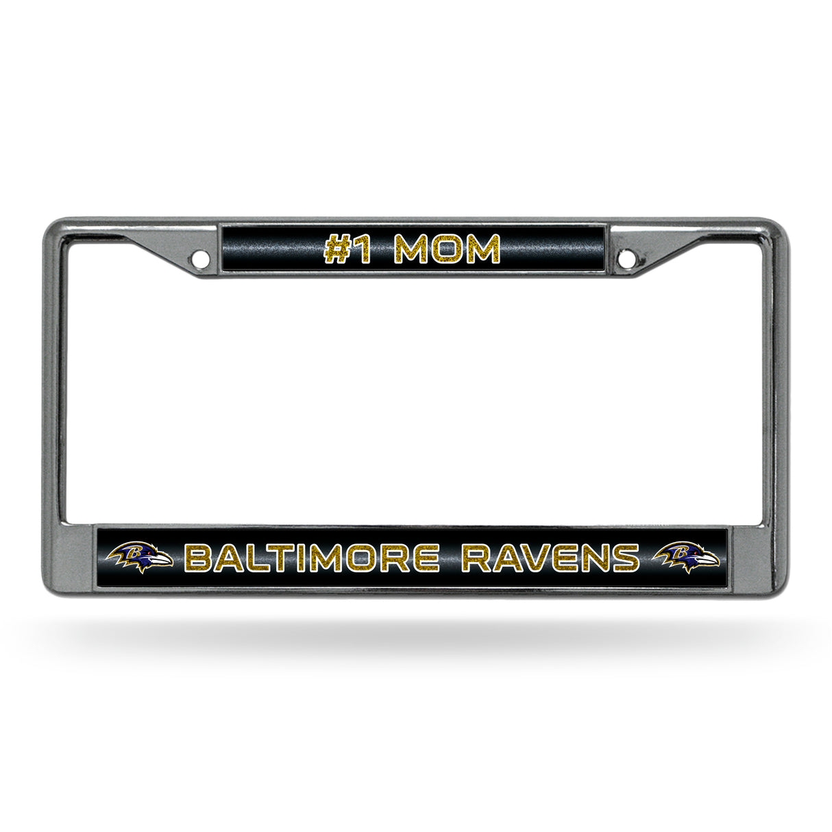 NFL Baltimore Ravens Chrome Glitter License Plate Frame Fan Gear NFL Baltimore Ravens