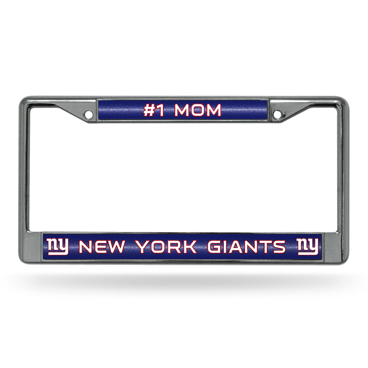 NFL New York Giants Chrome Glitter License Plate Frame Fan Gear NFL New York Giants