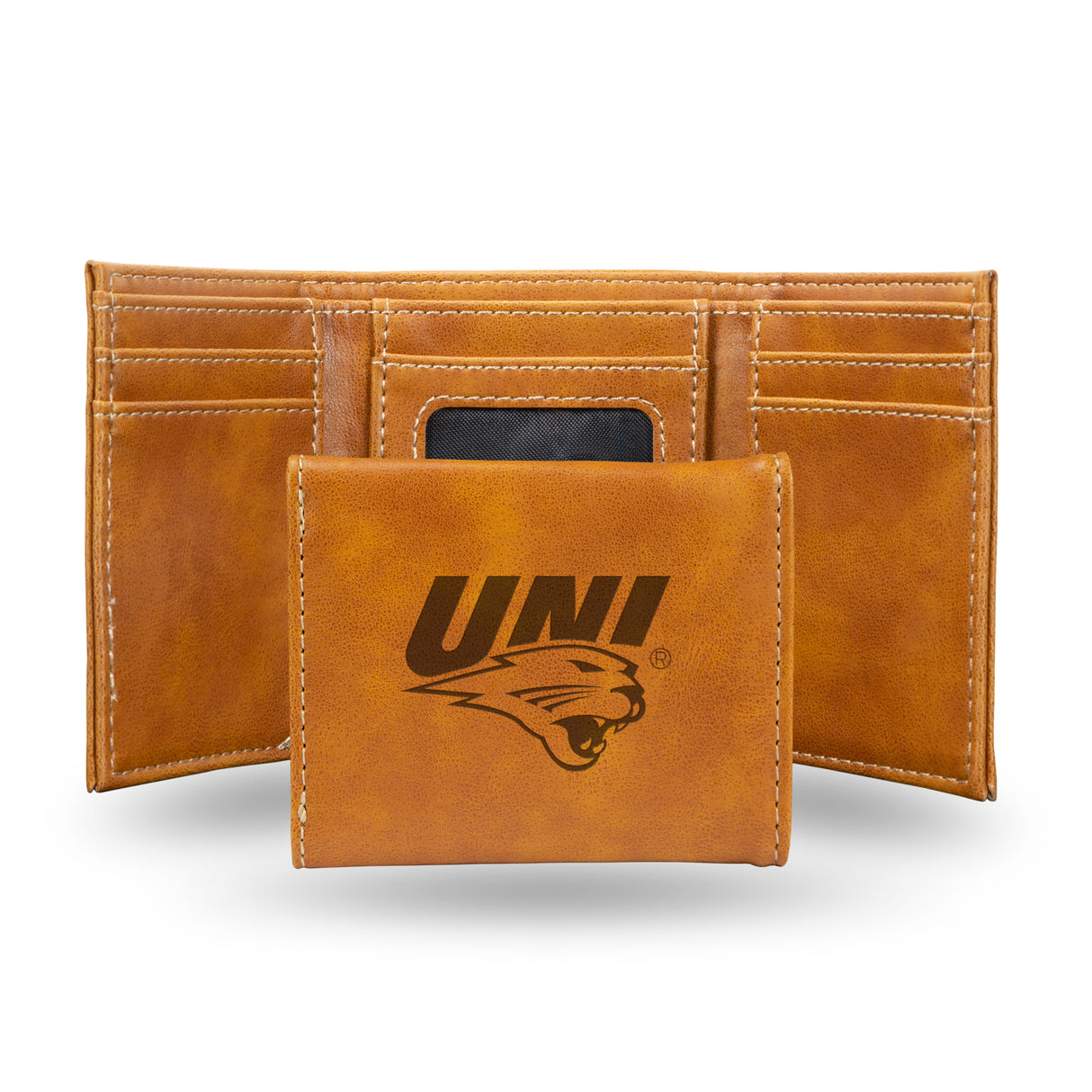 NCAA Northern Iowa Panthers Laser Engraved Tri-Fold Wallet Fan Gear NCAA Northern Iowa Panthers