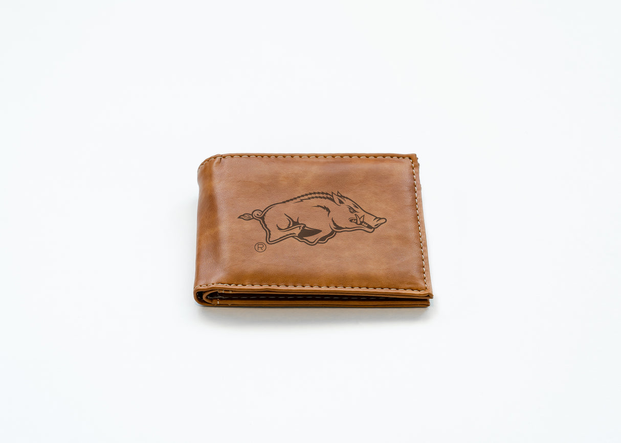 NCAA Arkansas Razorbacks Laser Engraved Bill-Fold Fan Gear NCAA Arkansas Razorbacks