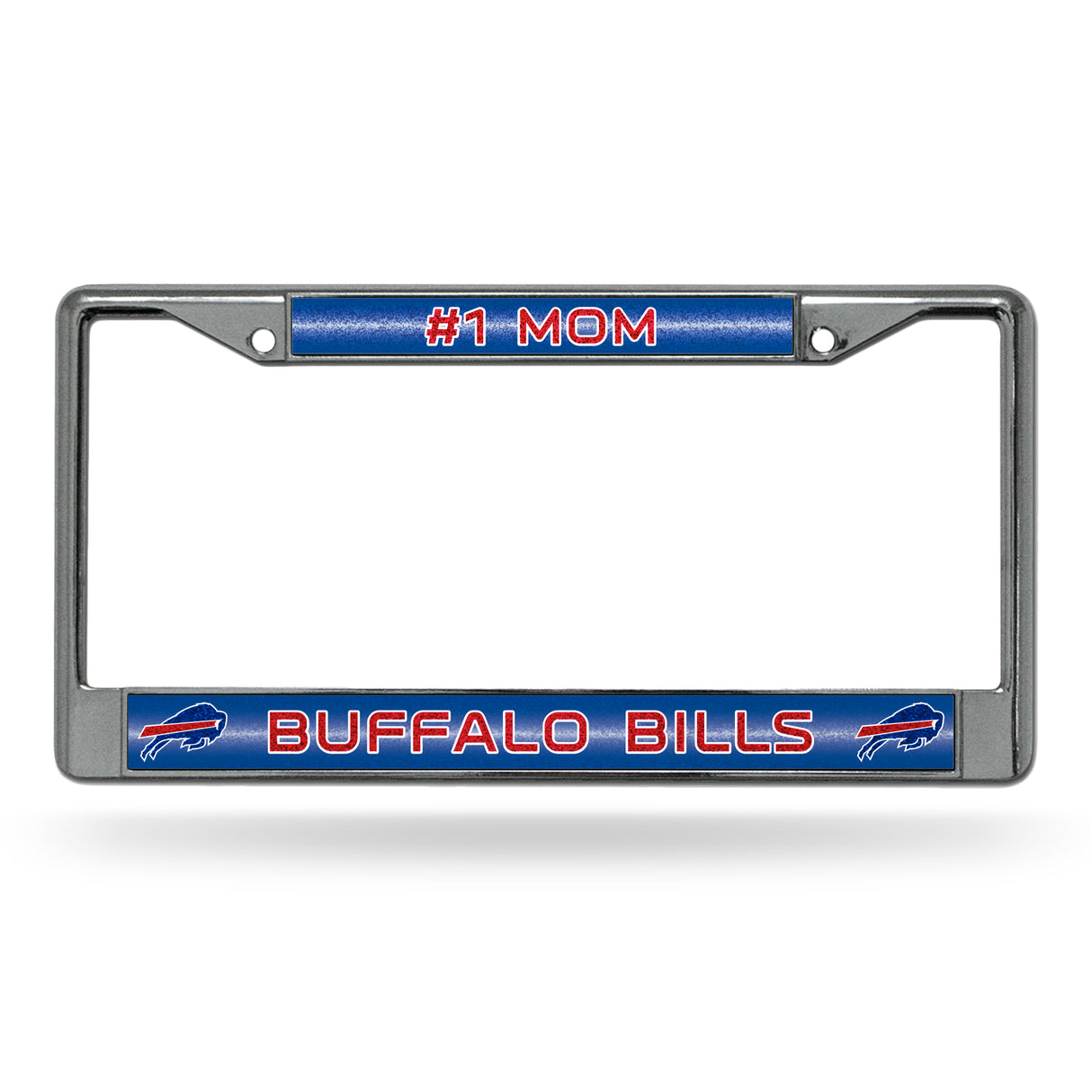 NFL Buffalo Bills Chrome Glitter License Plate Frame Fan Gear NFL Buffalo Bills