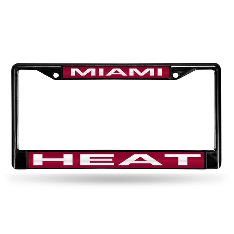 NBA Miami Heat Laser Laser Cut Black Chrome License Plate Frame Fan Gear NBA Miami Heat