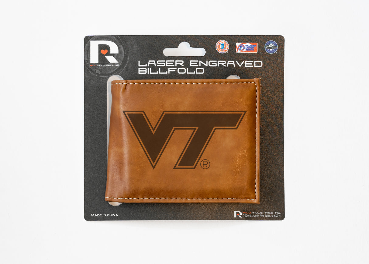 NCAA Virginia Tech Hokies Laser Engraved Bill-Fold Fan Gear NCAA Virginia Tech Hokies