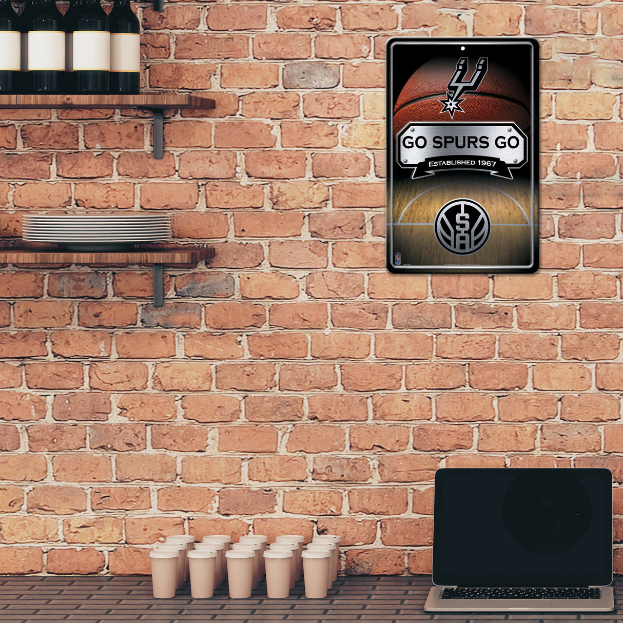 NBA San Antonio Spurs Large Metal Sign Fan Gear NBA San Antonio Spurs