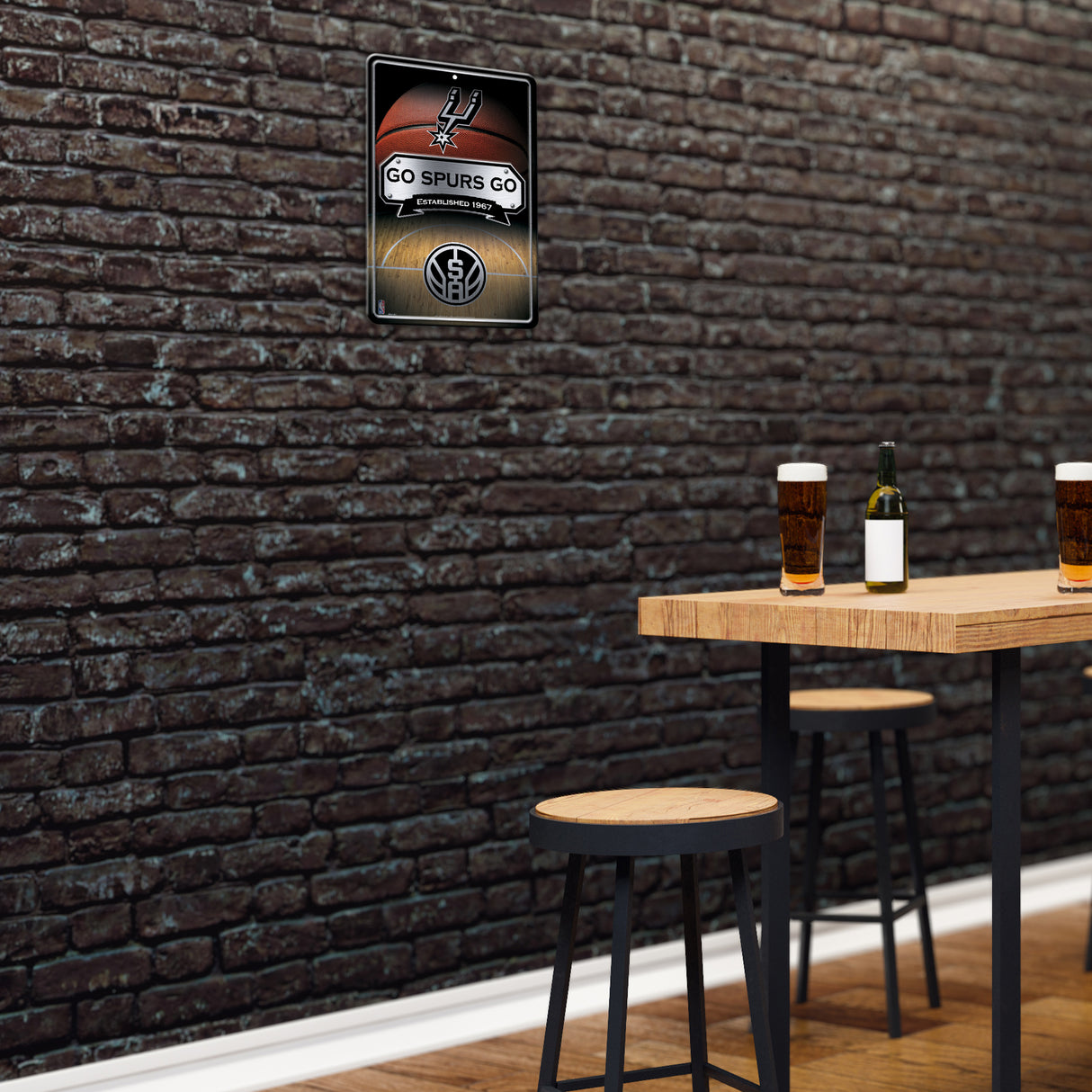 NBA San Antonio Spurs Large Metal Sign Fan Gear NBA San Antonio Spurs