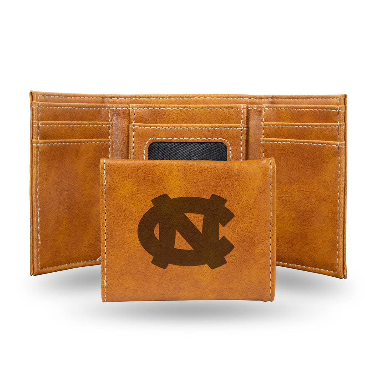 NCAA North Carolina Tar Heels Laser Engraved Tri-Fold Wallet Fan Gear NCAA North Carolina Tar Heels