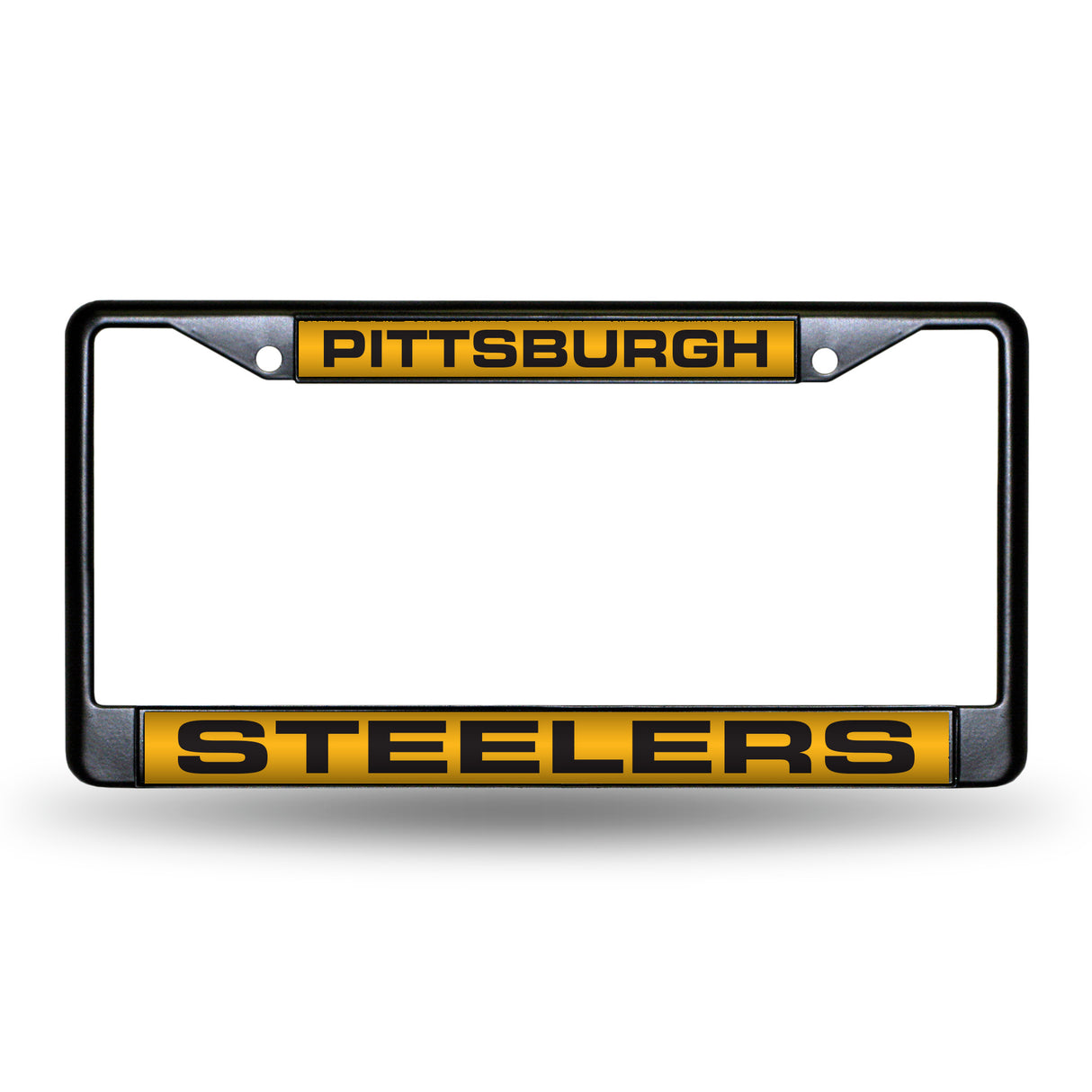 NFL Pittsburgh Steelers Laser Cut Black Chrome License Plate Frame Fan Gear NFL Pittsburgh Steelers