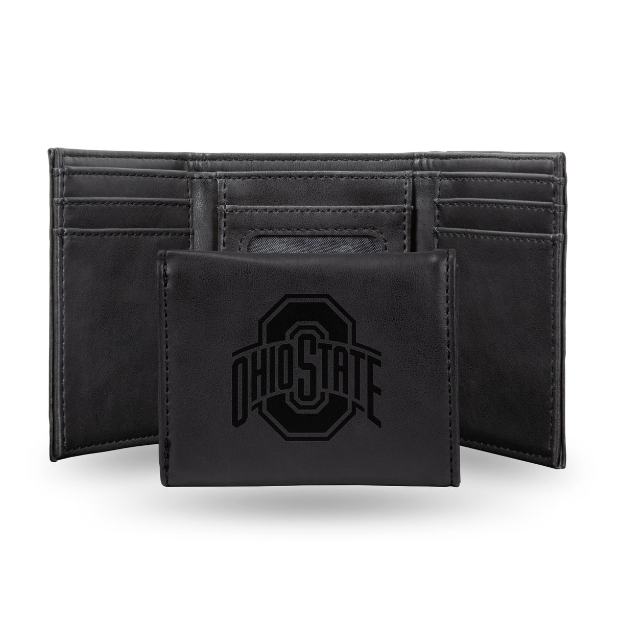 NCAA Ohio State Buckeyes Laser Engraved Tri-Fold Wallet Fan Gear NCAA Ohio State Buckeyes