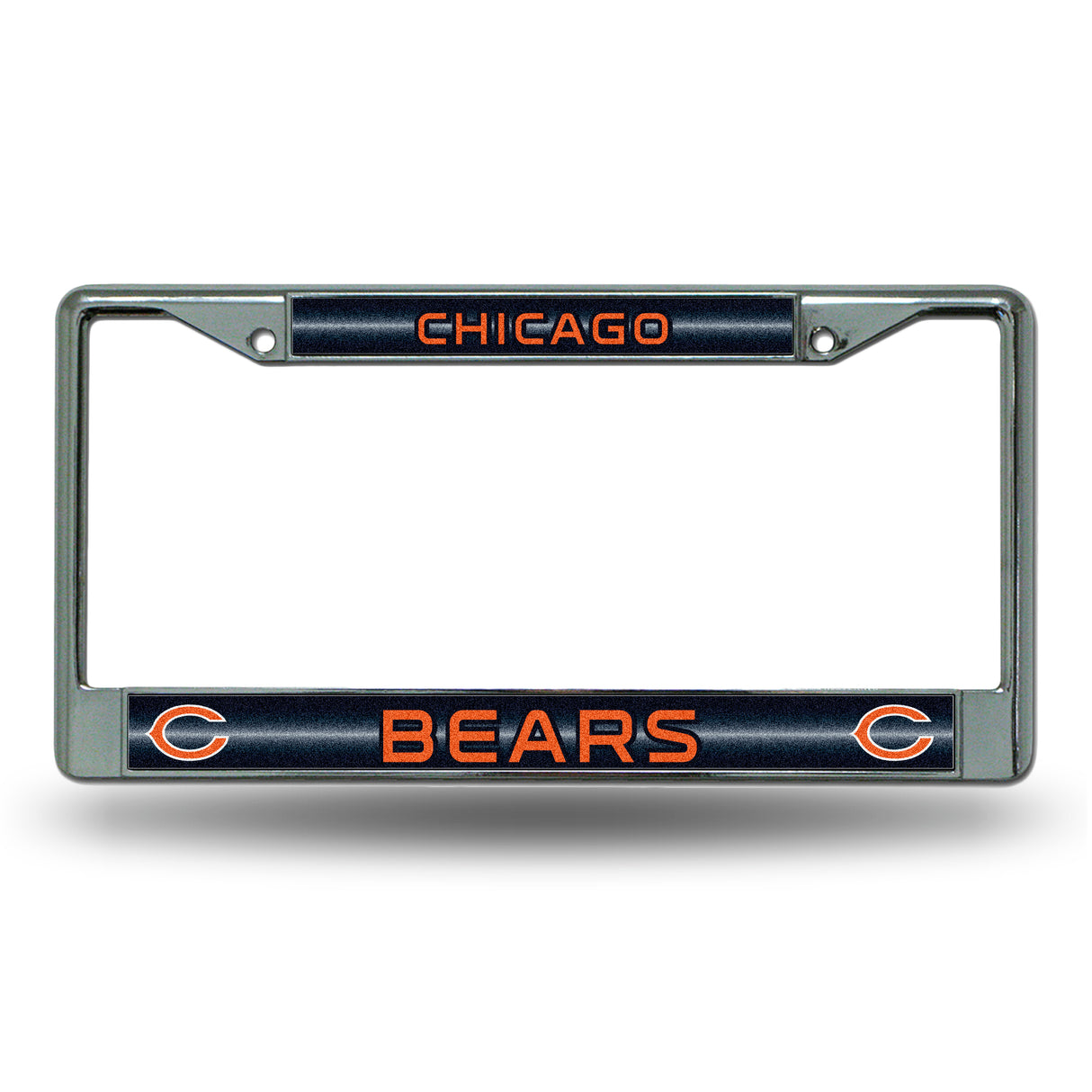 NFL Chicago Bears Chrome Glitter License Plate Frame Fan Gear NFL Chicago Bears