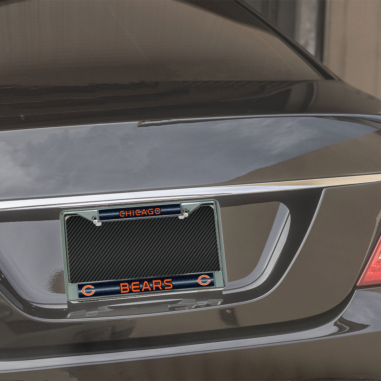 NFL Chicago Bears Chrome Glitter License Plate Frame Fan Gear NFL Chicago Bears