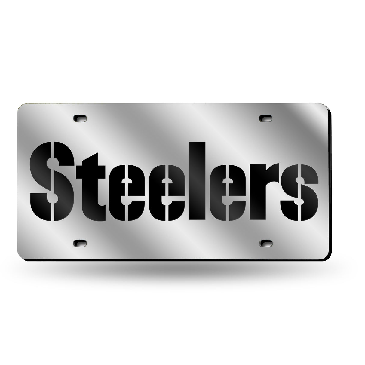 NFL Pittsburgh Steelers Laser Cut Silver License Plate Tag Fan Gear NFL Pittsburgh Steelers