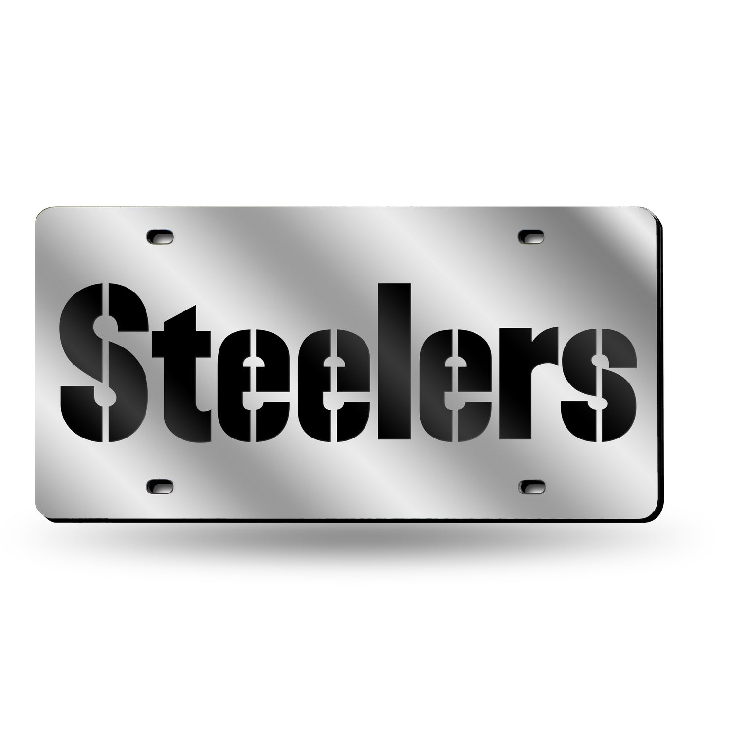 NFL Pittsburgh Steelers Laser Cut Silver License Plate Tag Fan Gear NFL Pittsburgh Steelers