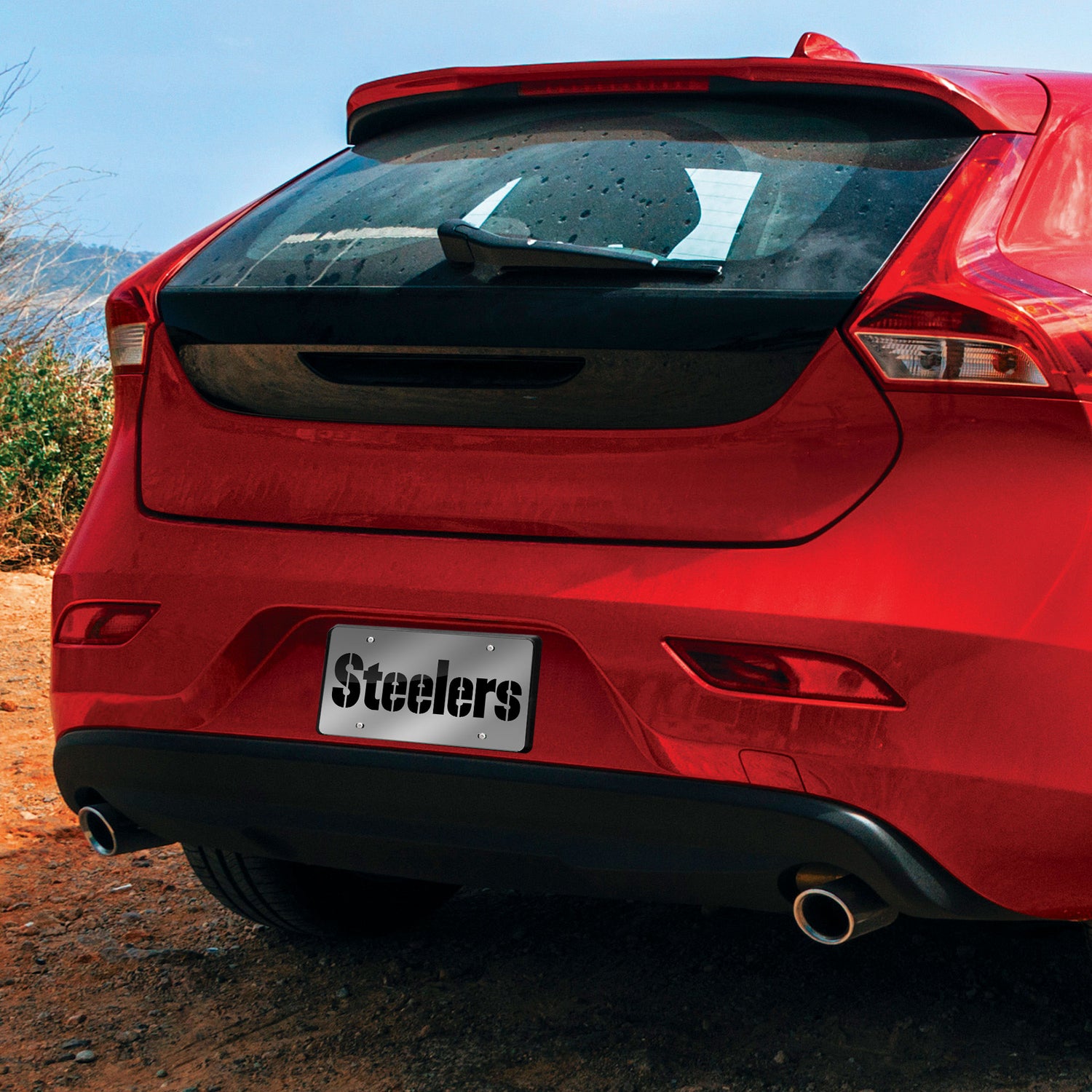 NFL Pittsburgh Steelers Laser Cut Silver License Plate Tag Fan Gear NFL Pittsburgh Steelers