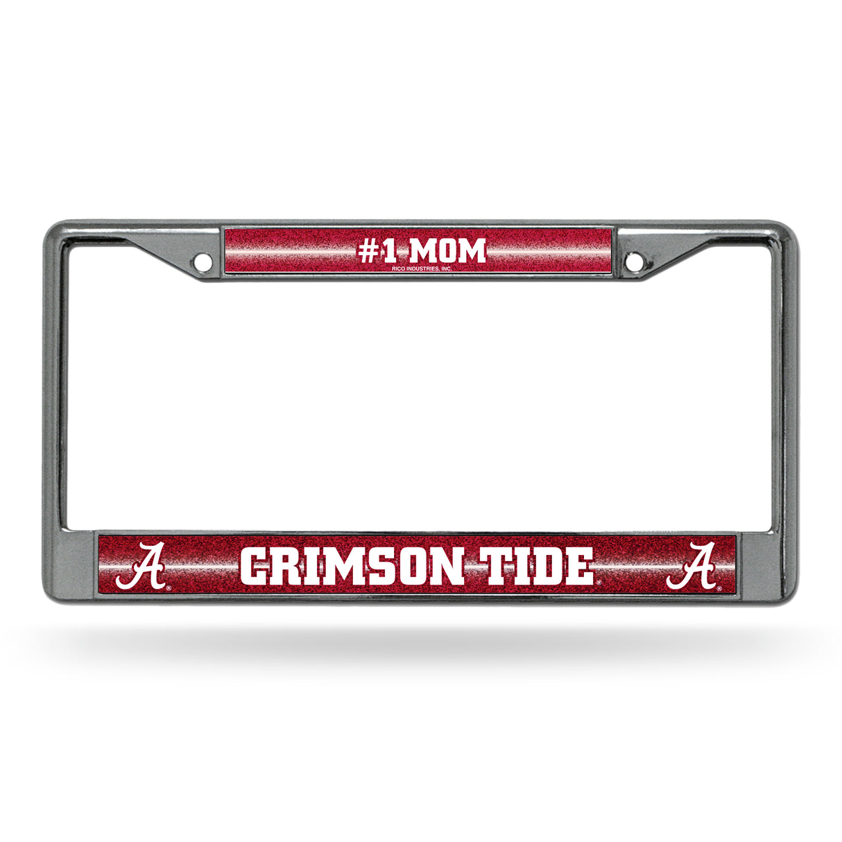 NCAA Alabama Crimson Tide Chrome Glitter License Plate Frame Fan Gear NCAA Alabama Crimson Tide