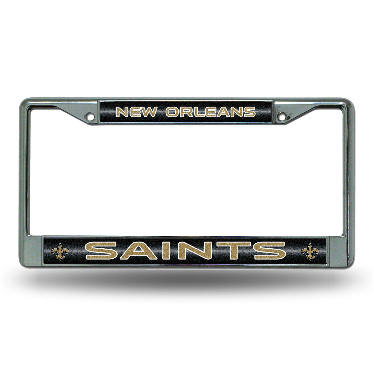 NFL New Orleans Saints Chrome Glitter License Plate Frame Fan Gear NFL New Orleans Saints