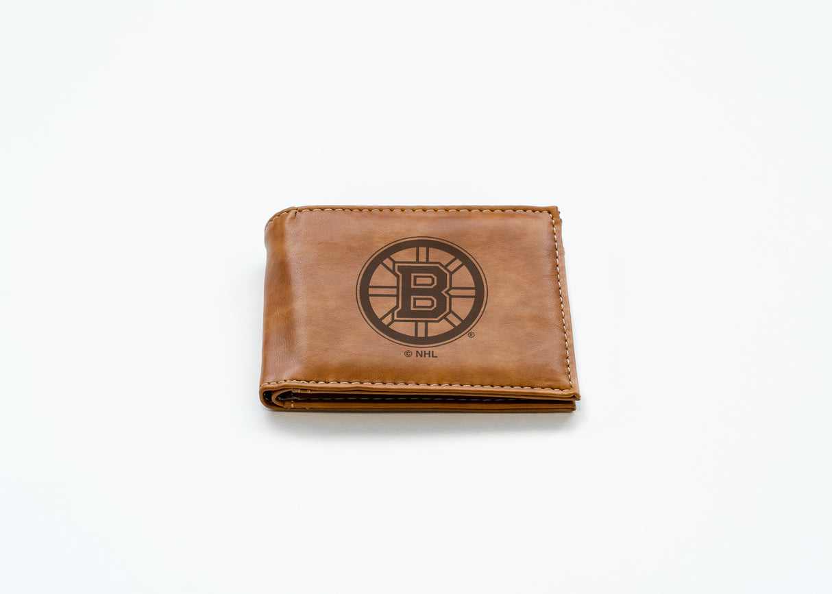 NHL Boston Bruins Laser Engraved Billfold Fan Gear NHL Boston Bruins