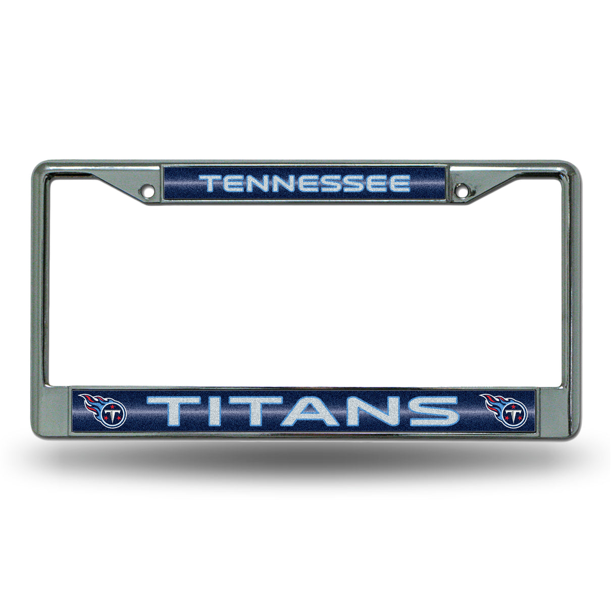 NFL Tennessee Titans Chrome Glitter License Plate Frame Fan Gear NFL Tennessee Titans