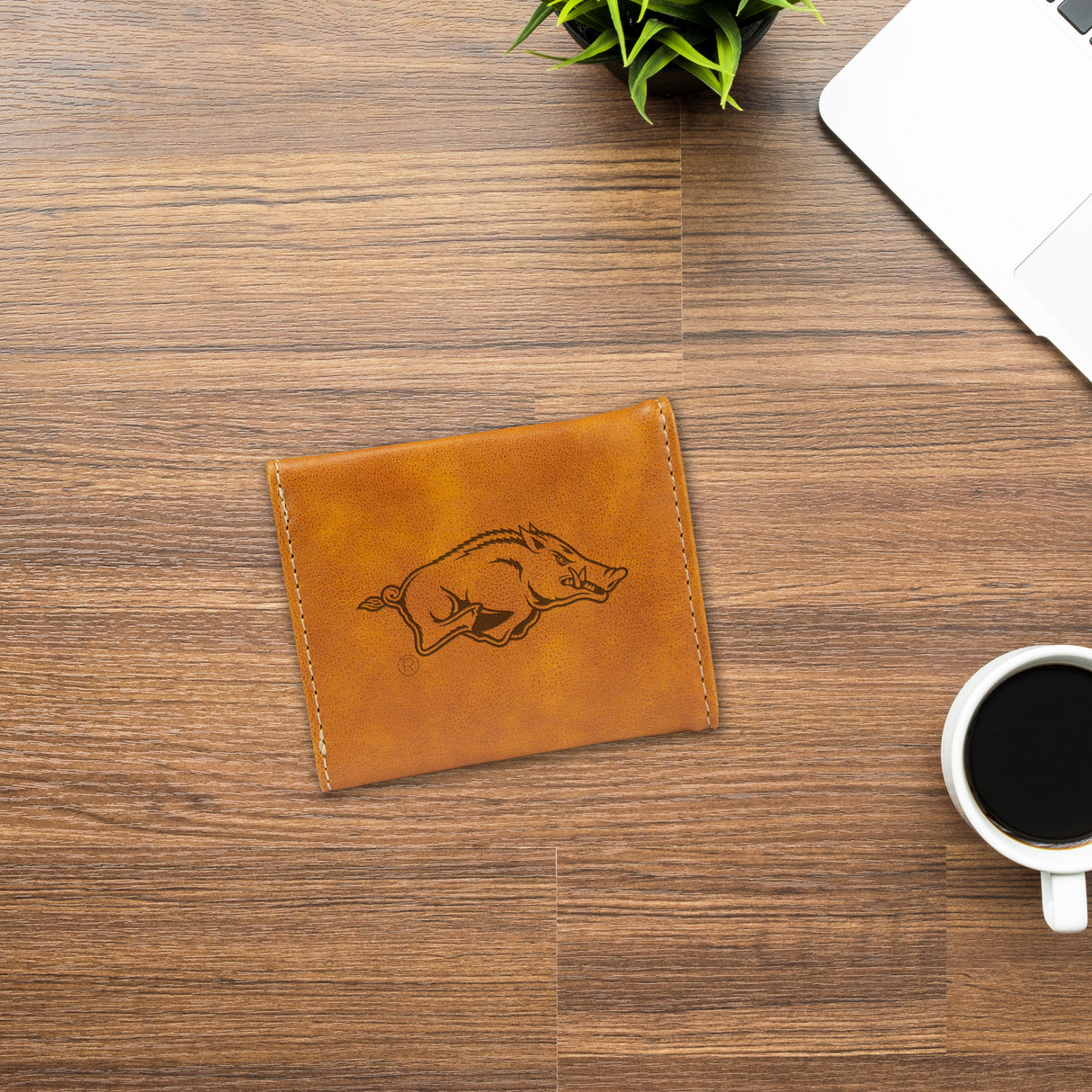 NCAA Arkansas Razorbacks Laser Engraved Tri-Fold Wallet Fan Gear NCAA Arkansas Razorbacks