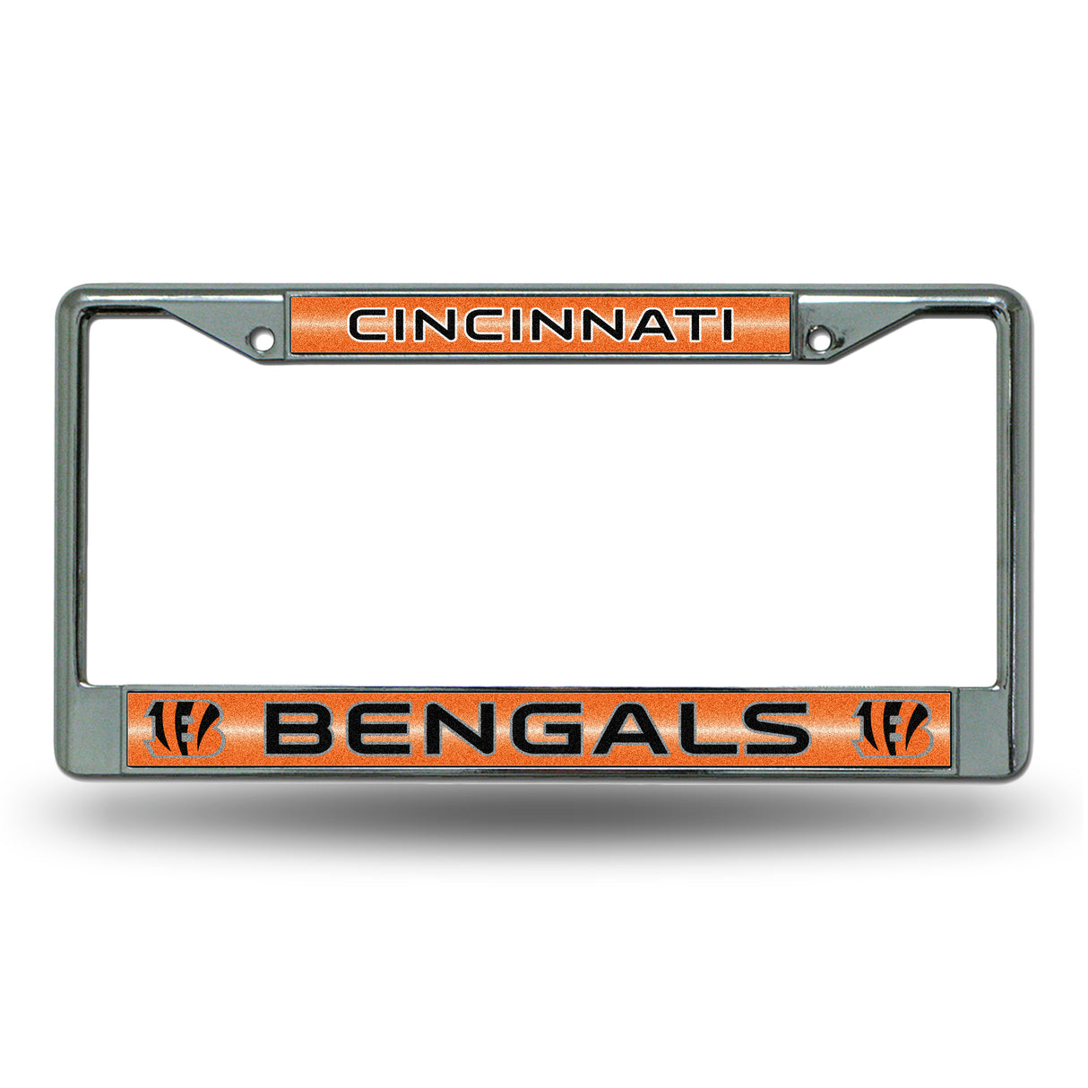 NFL Cincinnati Bengals Chrome Glitter License Plate Frame Fan Gear NFL Cincinnati Bengals