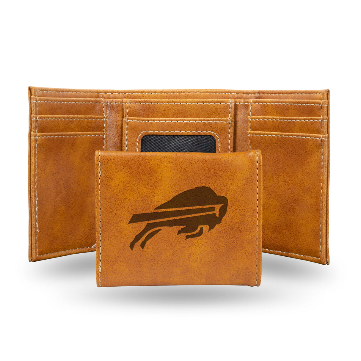 NFL Buffalo Bills Laser Engraved Trifold Wallet Fan Gear NFL Buffalo Bills