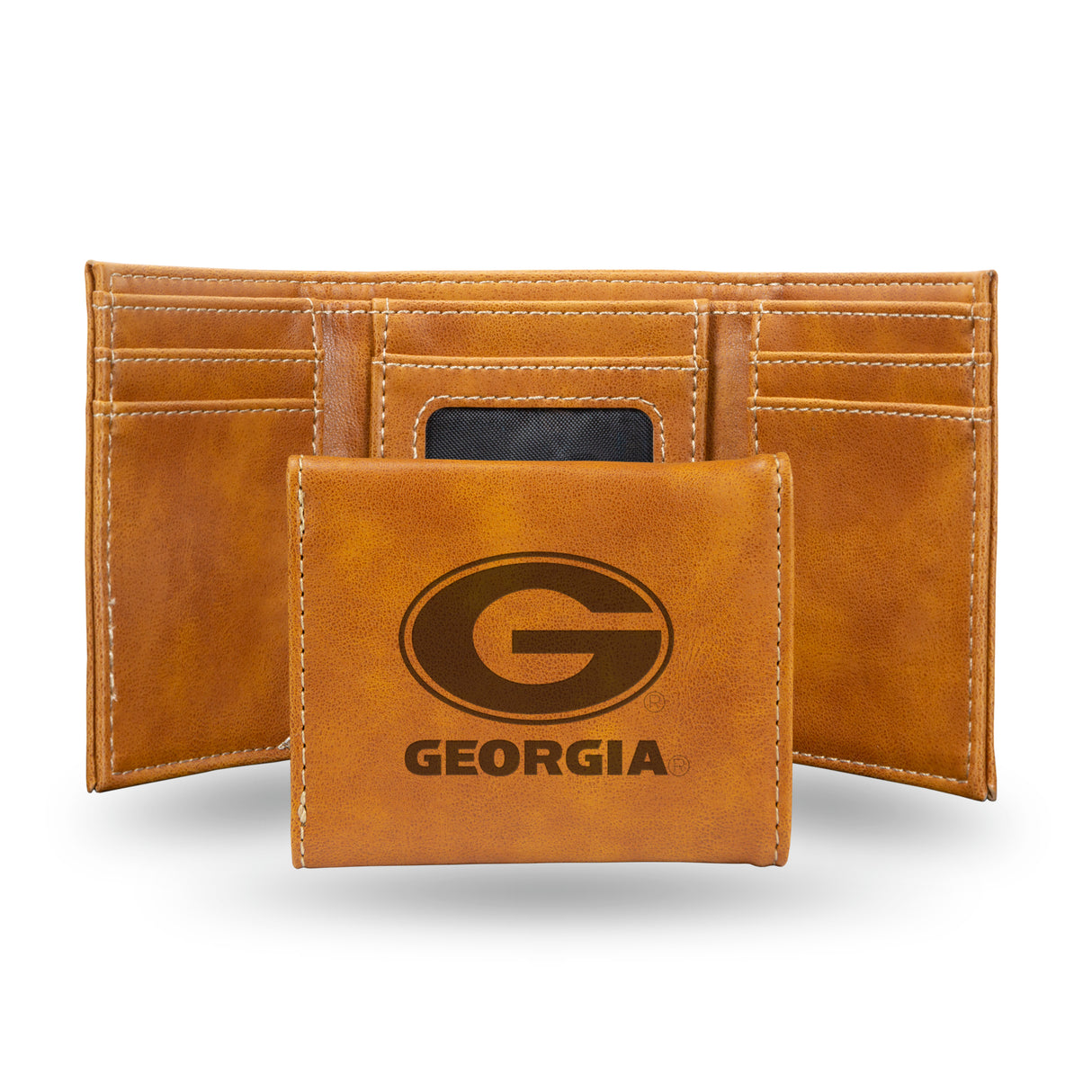 NCAA Georgia Bulldogs Laser Engraved Tri-Fold Wallet Fan Gear NCAA Georgia Bulldogs