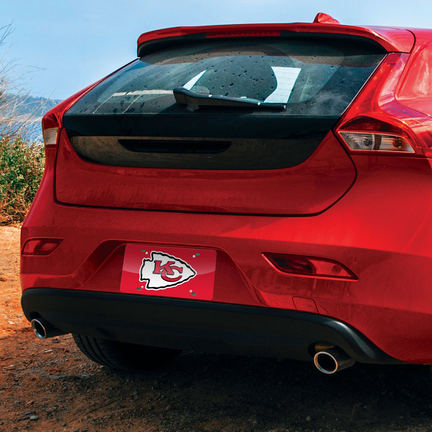 NFL Kansas City Chiefs Laser Cut License Plate Tag Fan Gear NFL Kansas City Chiefs