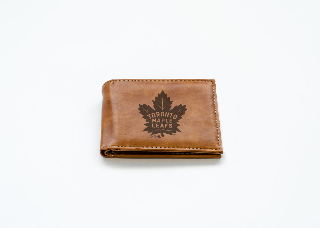 NHL Toronto Maple Leafs Laser Engraved Billfold Fan Gear NHL Toronto Maple Leafs