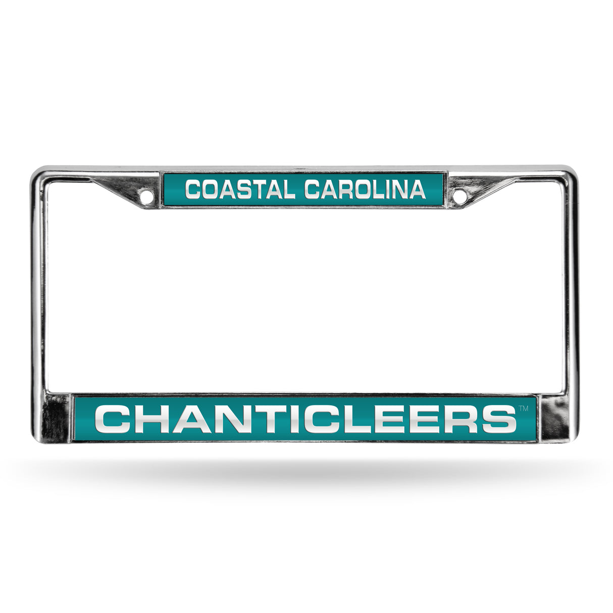 NCAA Coastal Carolina Chanticleers Laser Cut Chrome License Plate Frame Fan Gear NCAA Coastal Carolina Chanticleers