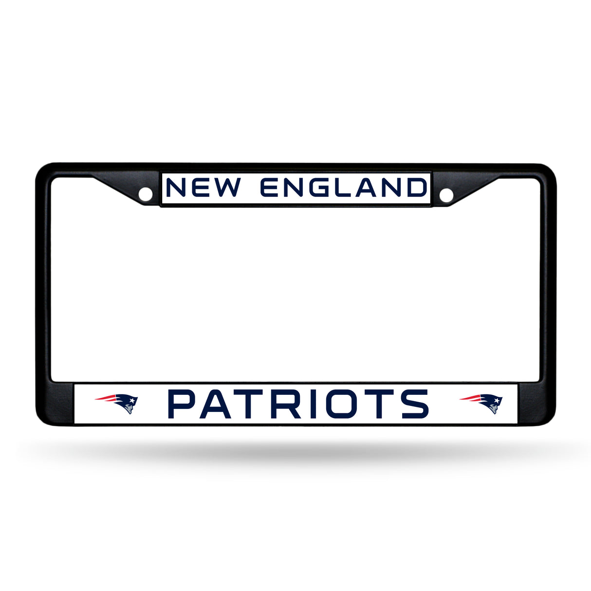 NFL New England Patriots Black Chrome License Plate Frame Fan Gear NFL New England Patriots