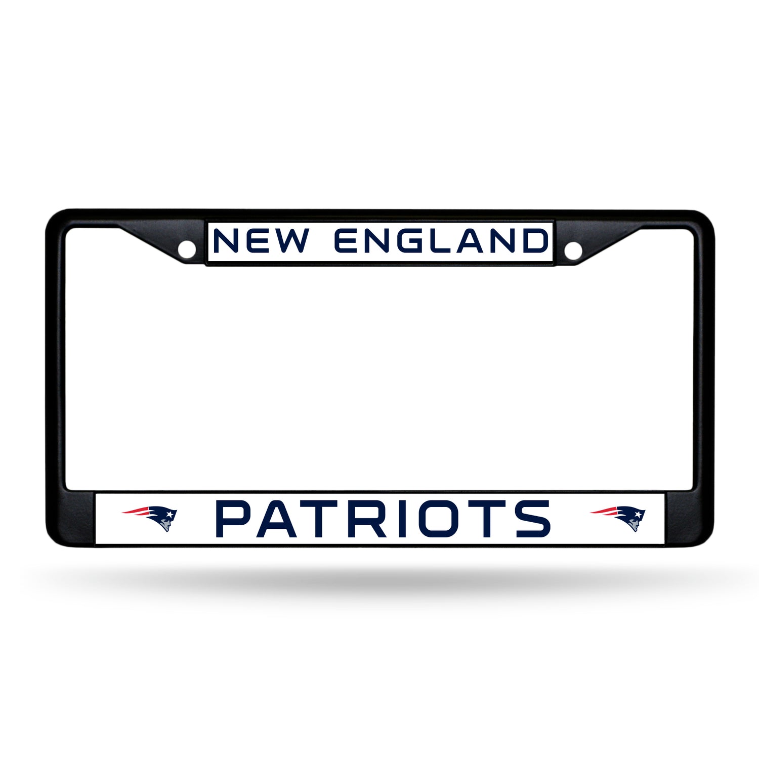 NFL New England Patriots Black Chrome License Plate Frame Fan Gear NFL New England Patriots