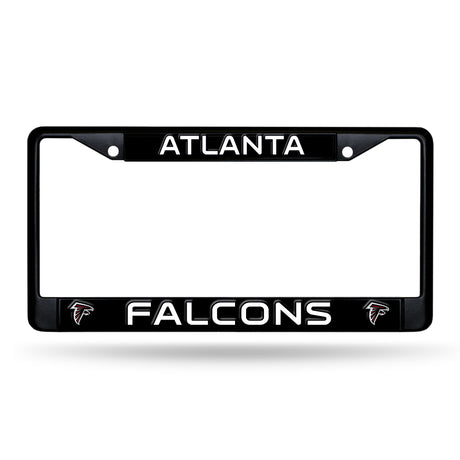 NFL Atlanta Falcons Black Chrome License Plate Frame Fan Gear NFL Atlanta Falcons