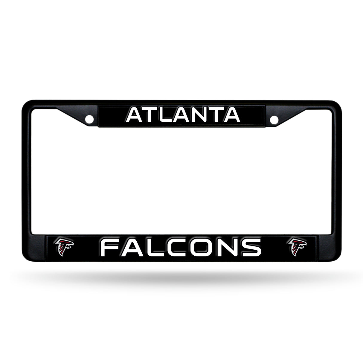 NFL Atlanta Falcons Black Chrome License Plate Frame Fan Gear NFL Atlanta Falcons