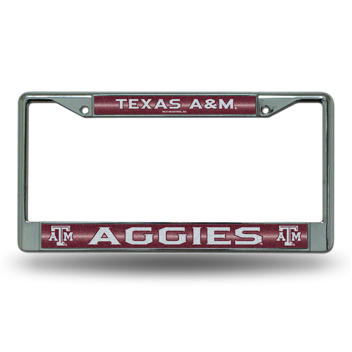 NCAA Texas A&M Aggies Chrome Glitter License Plate Frame Fan Gear NCAA Texas A&M Aggies