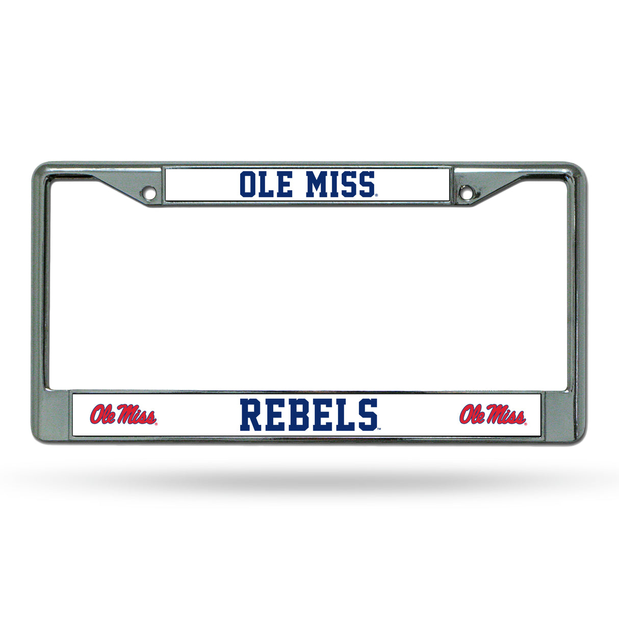 NCAA Mississippi Rebels - Ole Miss Chrome License Plate Frame Fan Gear NCAA Mississippi Rebels