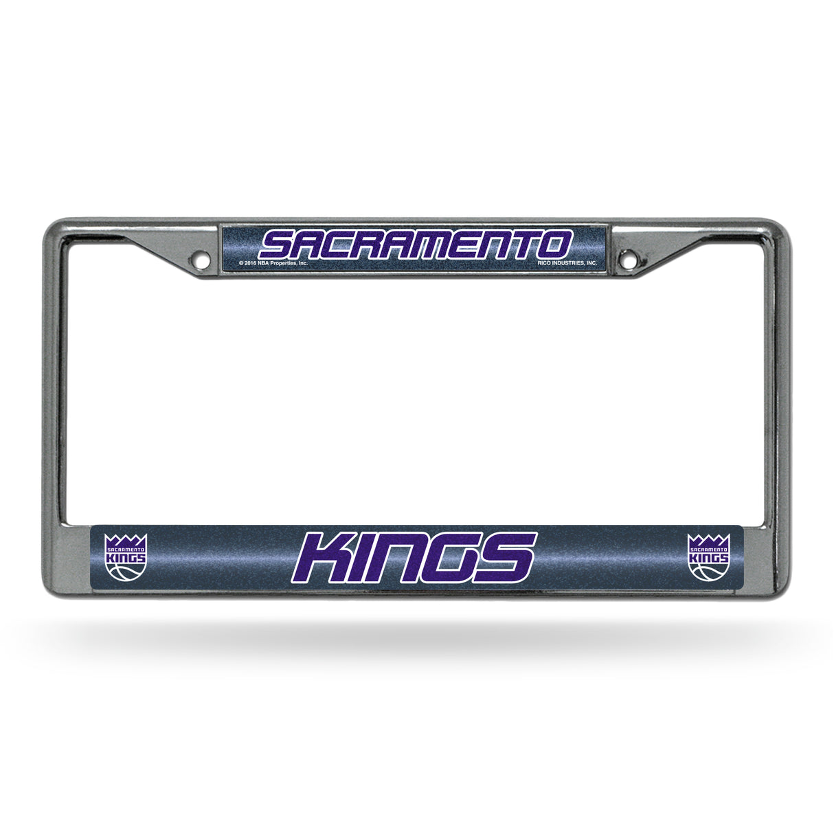 NBA Sacramento Kings Chrome Glitter License Plate Frame Fan Gear NBA Sacramento Kings