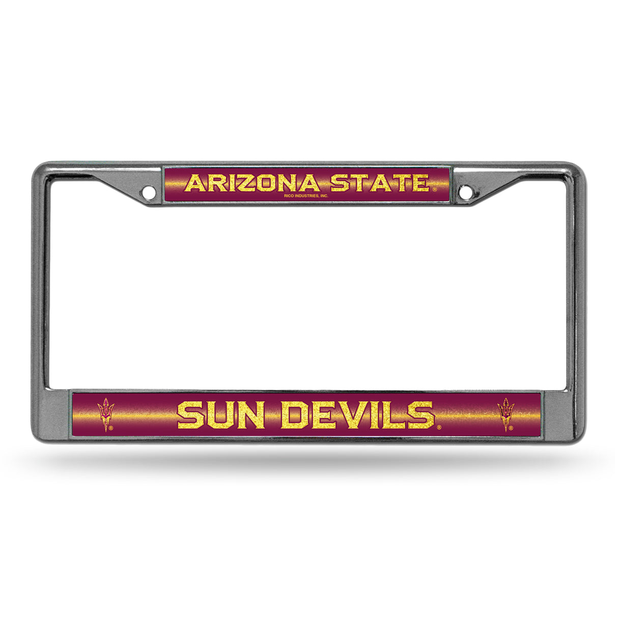 NCAA Arizona State Sun Devils - ASU Chrome Glitter License Plate Frame Fan Gear NCAA Arizona State Sun Devils