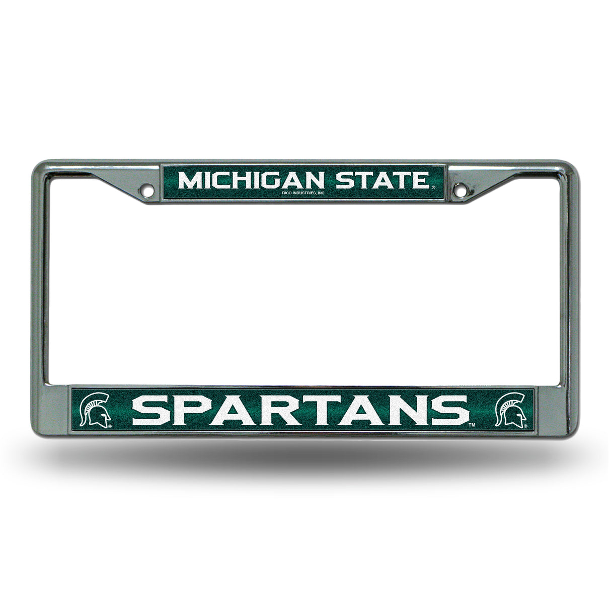 NCAA Michigan State Spartans Chrome Glitter License Plate Frame Fan Gear NCAA Michigan State Spartans
