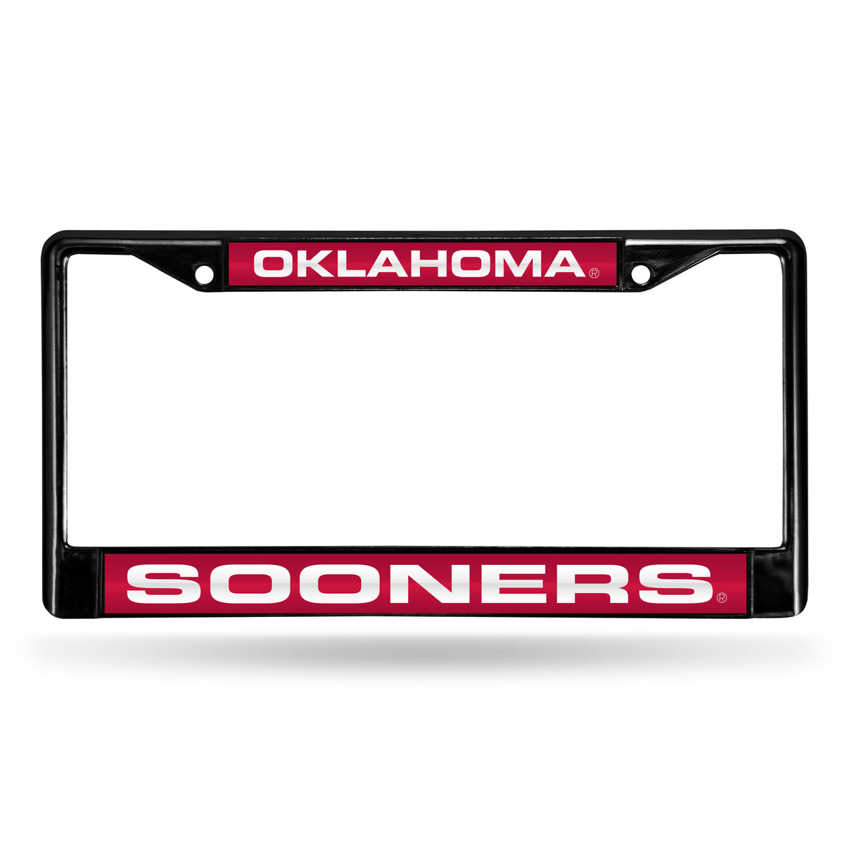 NCAA Oklahoma Sooners Laser Cut Black Chrome License Plate Frame Fan Gear NCAA Oklahoma Sooners