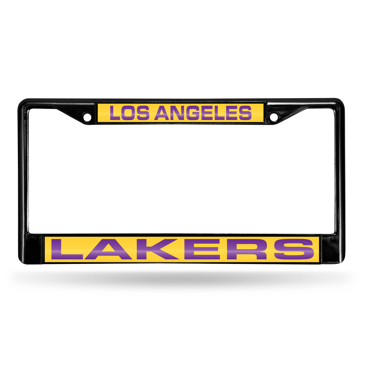 NBA Los Angeles Lakers Laser Cut Black Chrome License Plate Frame Fan Gear NBA Los Angeles Lakers