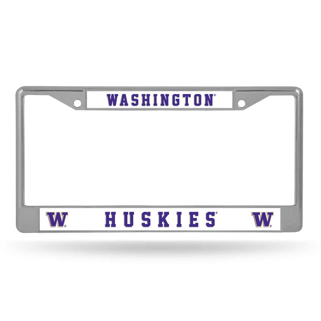 NCAA Washington Huskies Chrome License Plate Frame Fan Gear NCAA Washington Huskies