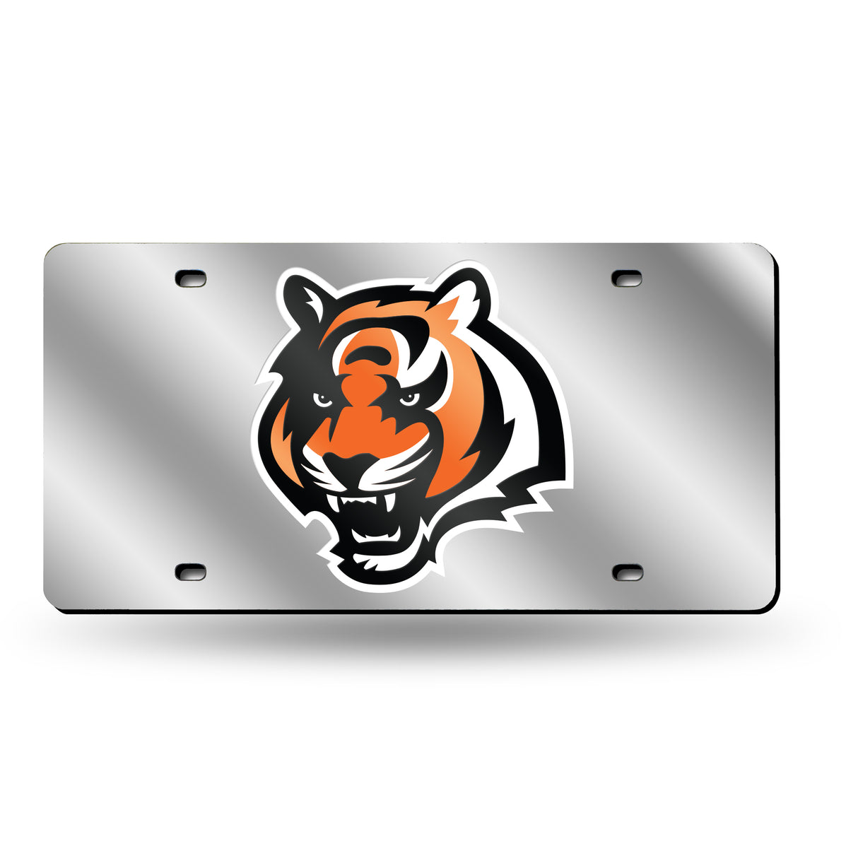 NFL Cincinnati Bengals Laser Cut Silver License Plate Tag Fan Gear NFL Cincinnati Bengals