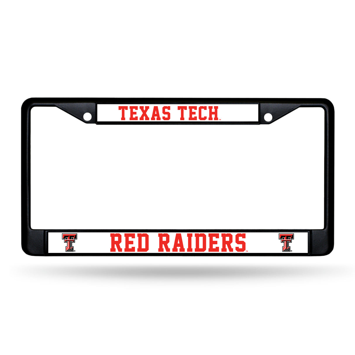 NCAA Texas Tech Red Raiders Black Chrome License Plate Frame Fan Gear NCAA Texas Tech Red Raiders