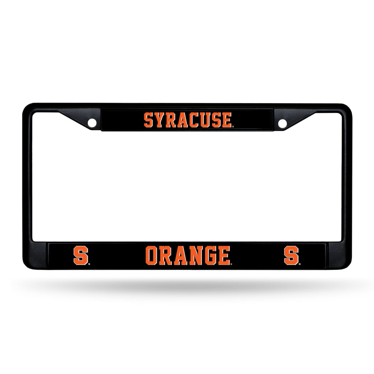 NCAA Syracuse Orange Black Chrome License Plate Frame Fan Gear NCAA Syracuse Orange