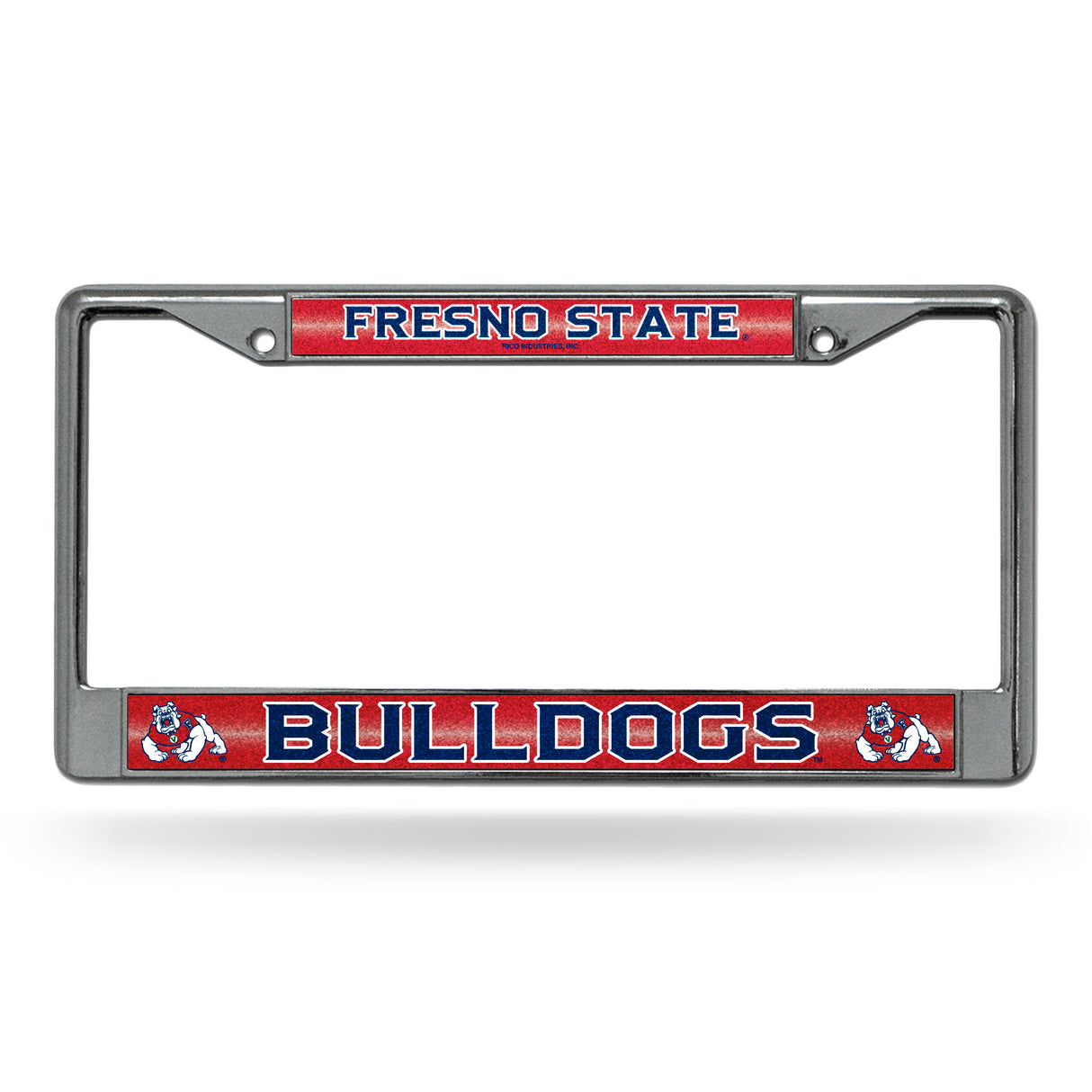 NCAA Fresno State Bulldogs Chrome Glitter License Plate Frame Fan Gear NCAA Fresno State Bulldogs