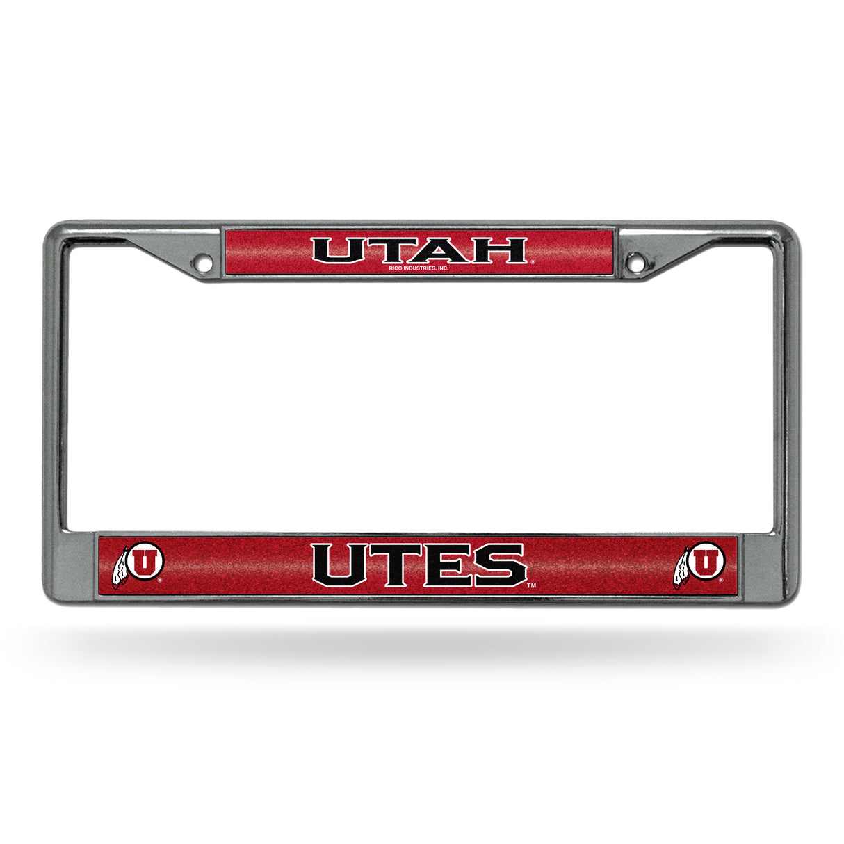 NCAA Utah Utes Chrome Glitter License Plate Frame Fan Gear NCAA Utah Utes