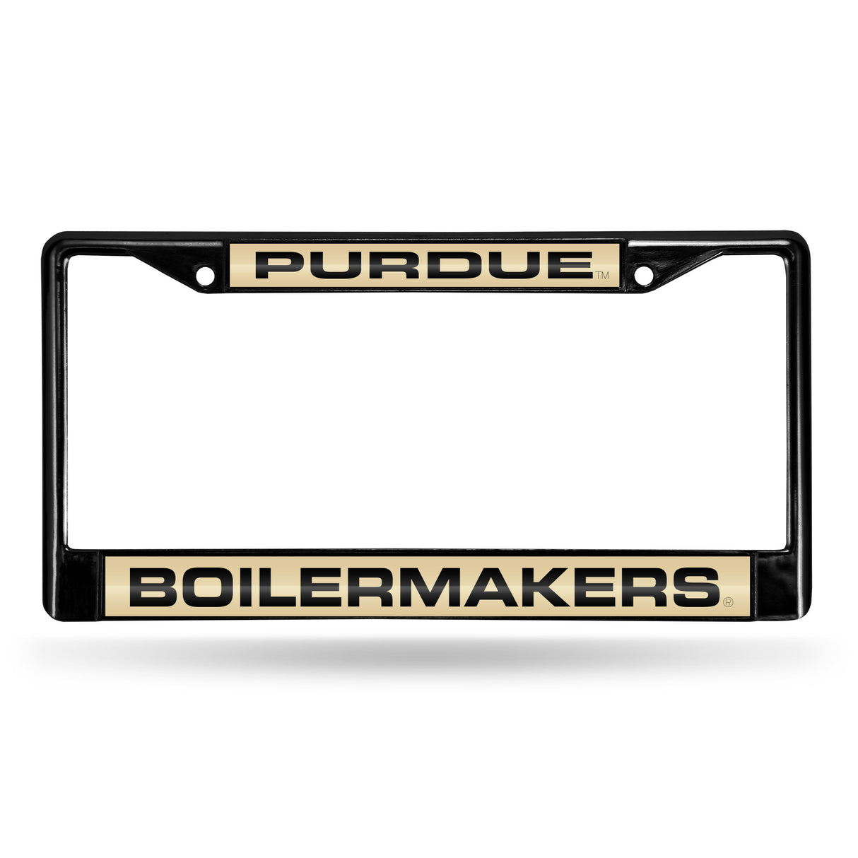 NCAA Purdue Boilermakers Laser Cut Black Chrome License Plate Frame Fan Gear NCAA Purdue Boilermakers