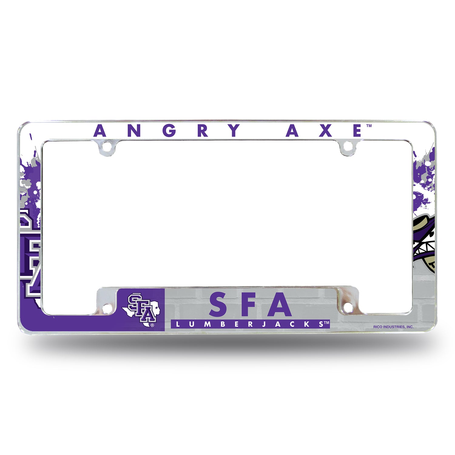 NCAA Stephen F. Austin Lumberjacks All Over Chrome License Plate Frame Fan Gear NCAA Stephen F. Austin Lumberjacks
