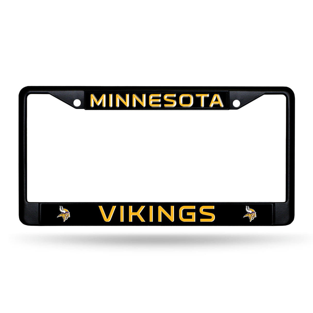NFL Minnesota Vikings Black Chrome License Plate Frame Fan Gear NFL Minnesota Vikings