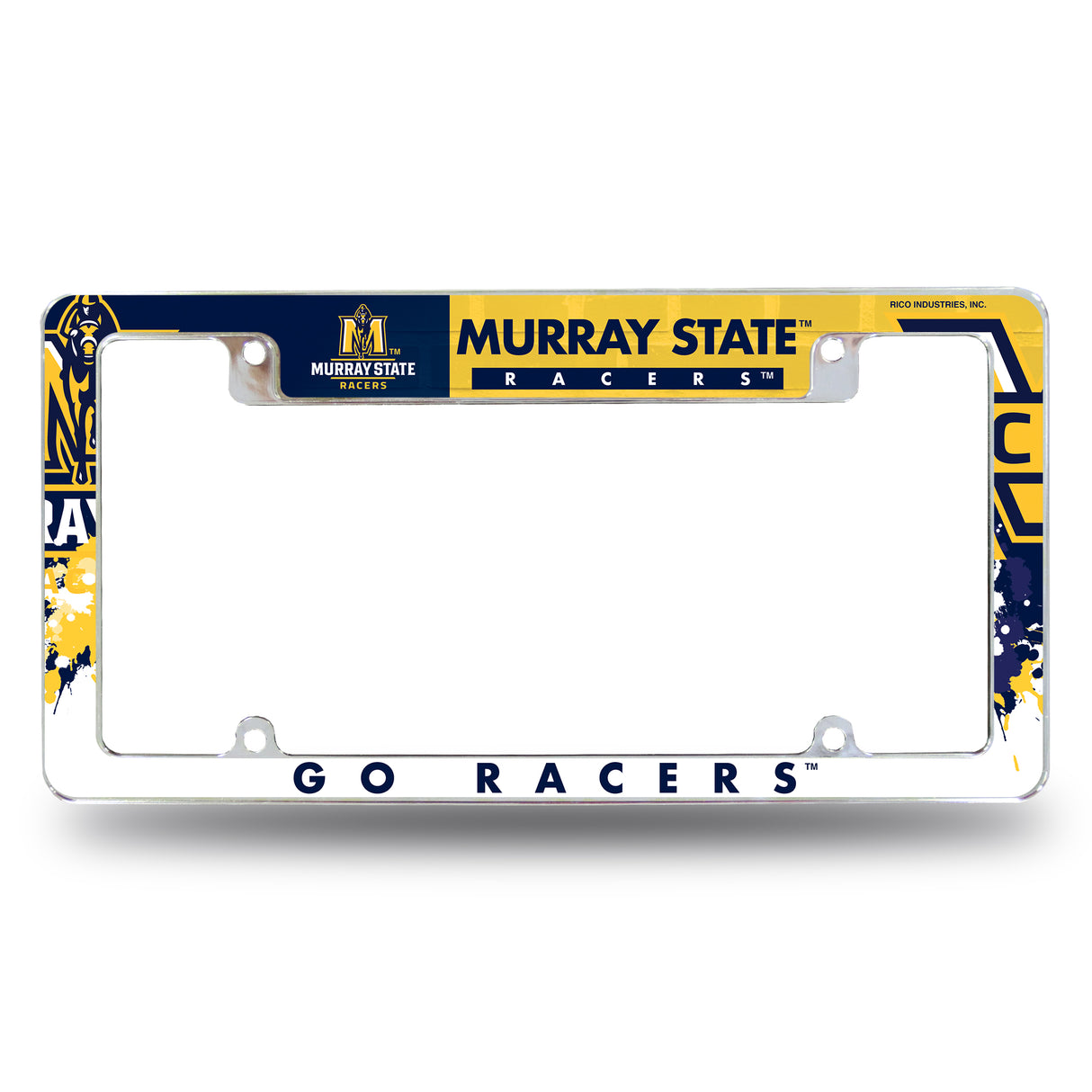 NCAA Murray State Racers All Over Chrome License Plate Frame Fan Gear NCAA Murray State Racers