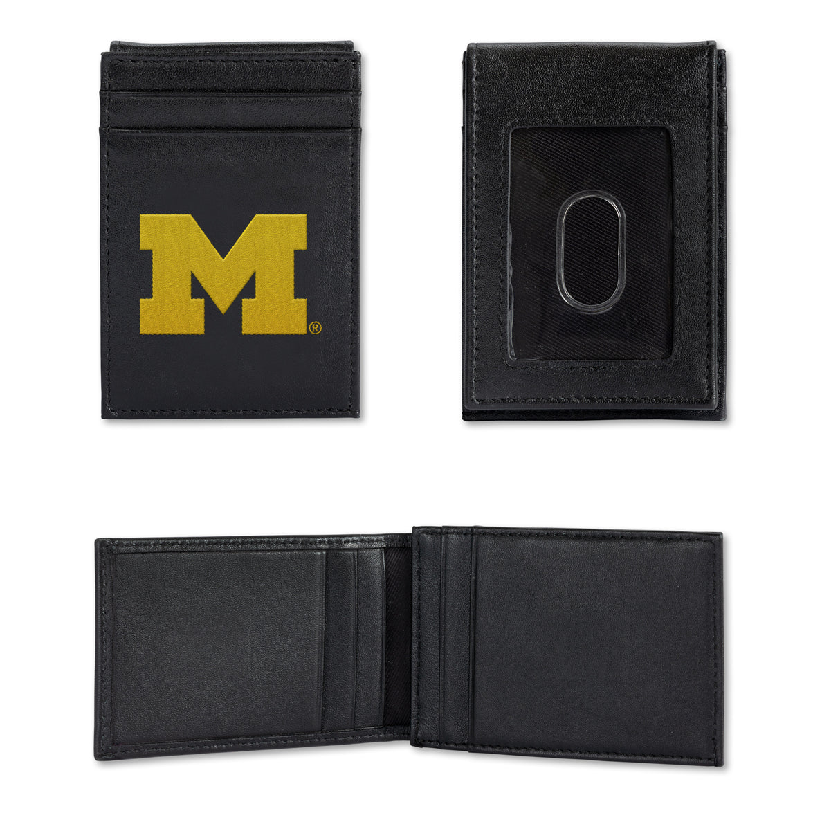 NCAA Michigan Wolverines Embroidered Front Pocket Wallet Fan Gear NCAA Michigan Wolverines